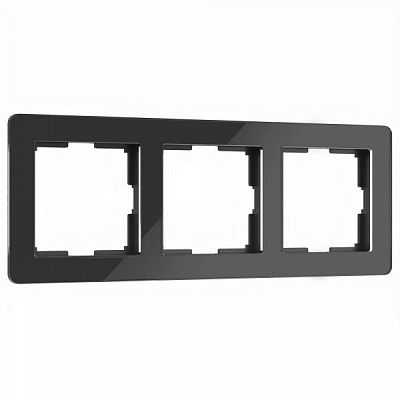 Рамка на 3 поста Acrylic (черный) W0032708