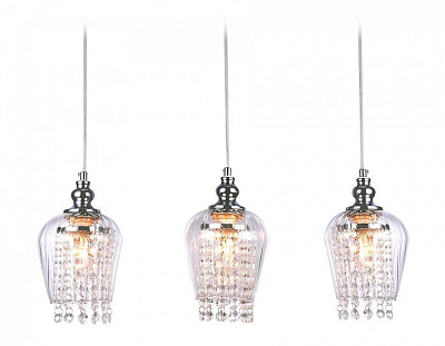 Ambrella TR3612/3 CH/CL хром/прозрачный E27/3 max 40W 570*140*920 Подвес