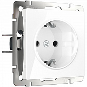 Werkel W1171301 Розетка с заземлением, безвинтовой зажим (белая)