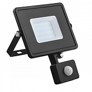 Feron Прожектор SFL80-30 30W 6400K черный IP65 с дат.движ.