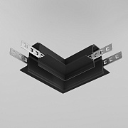 Коннектор угловой Exility встраиваемый под ГКЛ 9,5мм, черный TRACL034-42B-R