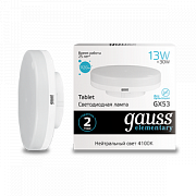 Gauss LED Elementary GX53 13W 4100K 920lm Лампа светодиодная