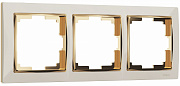 Рамка на 3 поста Werkel Snabb (слоновая кость/золото) W0031932 нов.