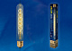 Uniel Лампа накаливания Vintage E27 60Вт "Цилиндр"длина 185мм Форма нити CW золотистая