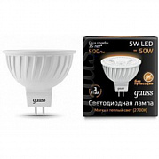 MR16 LED 5.0W GU5.3 2700K Gauss (10/100) прозрачные