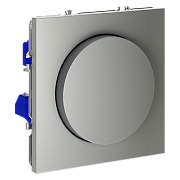 VOLTUM Светорегулятор встраиваемый S70 поворотно-нажимной 600 Вт, (сталь)