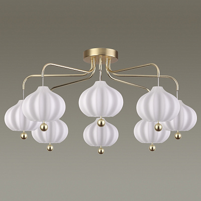 Люстра Lumion 4459/8C COMFI LN20 155 золотой, белый Люстра потолочная E27 8*60W 220V JULIET