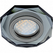 Ecola MR16 DL1652 GU5.3 Glass 8-угольник Черный/Черный хром, FB1652EFF (10/50)