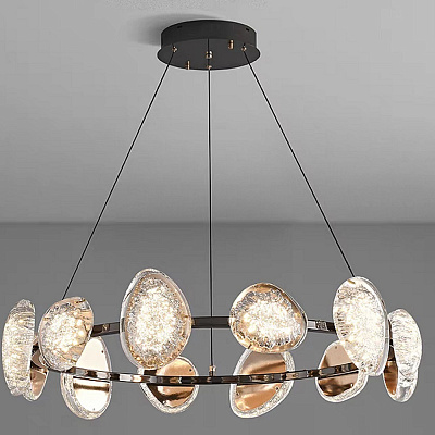 Kink Light 07693-12A,19(3000-6000K) Люстра Юнни черный d80 h120 Led 6*5W+6*7W (3000-6000K)