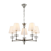 Ambrella LH71001/5 BN/WH никель/белый E14*5 max 40W Люстра