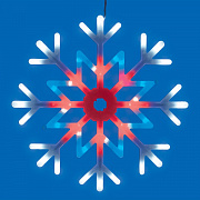 Uniel Фигура LED Снежинка 3,6W Красный/синий/белый свет