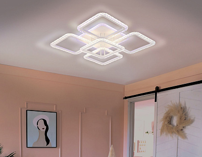 Ambrella FA5301 WH белый 140W 770*770*130 (ПДУ РАДИО 2.4) Люстра