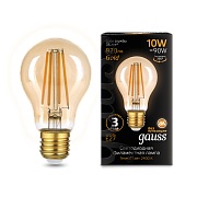 Gauss LED golden Globe 10W Е27 2400К 820lm Filament А60