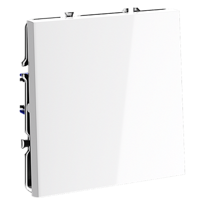 VOLTUM Выключатель встраиваемый S70 одноклавишный 10А, (белый глянцевый)