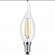 Gauss LED Filament свеча на ветру 11W E14 4100K 750lm Лампа