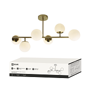 Светильник потолочный G9х6 латунь AURORA LUNA