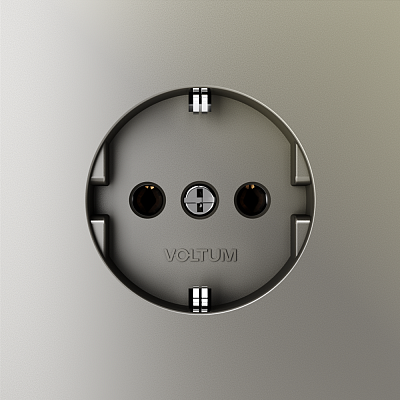 Розетка с заземлением 16А, VOLTUM S70 (шелк)