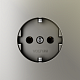 Розетка с заземлением 16А, VOLTUM S70 (шелк)