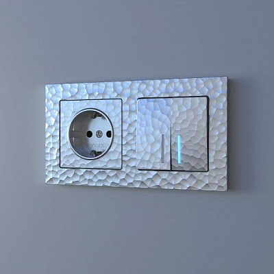 Werkel W1271006 Розетка с заземлением Hammer (серебряный)