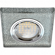 Ecola MR16 DL1651 GU5.3 Glass Квадрат Серебряный блеск/Хром, FS1651EFF (10/50)