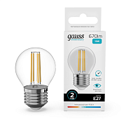 Gauss LED Globe 10W E27 4100K Filament Elementary Лампа светодиодная