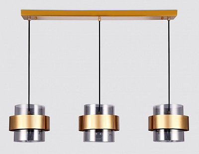 Ambrella TR3652/3 GD/SM золото/дымчатый E27/3  Подвес