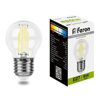 Feron LED Filament globe 9W E27 4000K 860Lm LB-509 Лампа