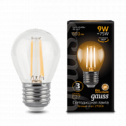 globe LED 9.0W E27 2700K Filament (1/10/50) Gauss