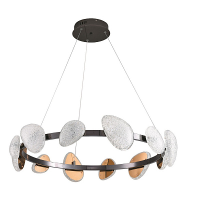 Kink Light 07693-12A,29 Люстра Юнни черный жемчуг d80 h120 Led 6*5W+6*7W (4000K) с пду