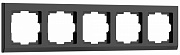 Рамка на 5 постов Werkel Stark (черный) W0051808 нов.