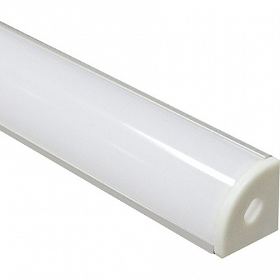 Feron CAB280 Профиль угловой круглый для светодиодной ленты, 2 м, серебро