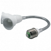 Ecola base Переходник гибкий с цоколя E27 на 2хE27 300мм Белый