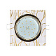 Ecola GX53 5311 H4 Glass Стекло Квадрат скошенный край Золото - золото на белом 38x120x120 Светильник