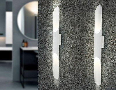 Ambrella FW236/2 SWH белый песок G9/2 max 40W 600*60*80 (лампы LED G9 7W 4200K) Бра