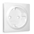 Ambrella Volt Лицевая панель ALFA (Белый матовый) для электрической розетки с заземлением QUANT AP1260