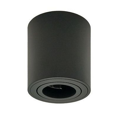 MaxLight CAST 87 BLACK Светильник накладной потолочный, алюминиевое литье, круглый, GU10, черный, ø80x84мм