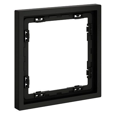 VOLTUM Рамка пластиковая S70 на 1 пост, (черный матовый)