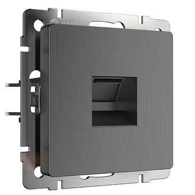 Werkel  W1181004 Розетка Ethernet RJ-45 (графит рифленый)