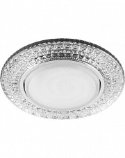 Светильник встраиваемый со светодиодной подсветкой 20LED*2835 SMD 6400K GX53 прозрачный, хром, CD4020