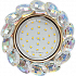 Ecola GX53 H4 Glass 5342 Круглый с большими хрусталиками Прозр.искристый/Золото 56x125 Светильник   