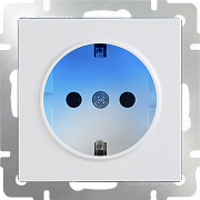 Werkel WL01-10-03 Розетка с подсветкой (белая)