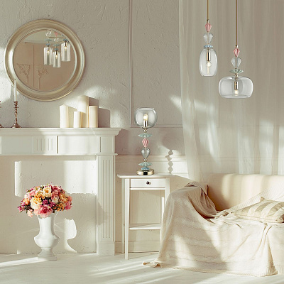 ODEON LIGHT 4855/1A золото/разноцветн./керамика/стекло Подвес E14 1*40W BIZET