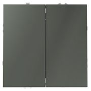 Перекрестный переключатель двухклавишный VOLTUM S70 10А, (титан)