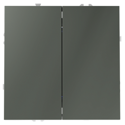 VOLTUM Перекрестный переключатель встраиваемый S70 двухклавишный 10А, (титан)