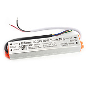 Блок питания 40W 24V LB007 IP67 FERON