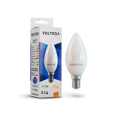 Свеча LED 7.0W E14 2800K Simple Voltega