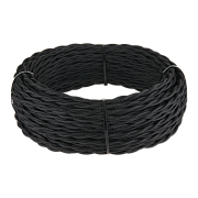 Werkel Ретро кабель витой 3х1,5 (черный) (50м)