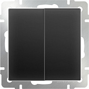 Werkel W1122008 Выключатель двухклавишный проходной (черный матовый)