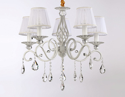Ambrella люстра TR4547/5 WH/SL белый/серебро E14/5 max 40W 