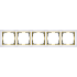 Werkel Snabb WL03-Frame-05-white-GD Рамка на 5 постов (белый/золото)
